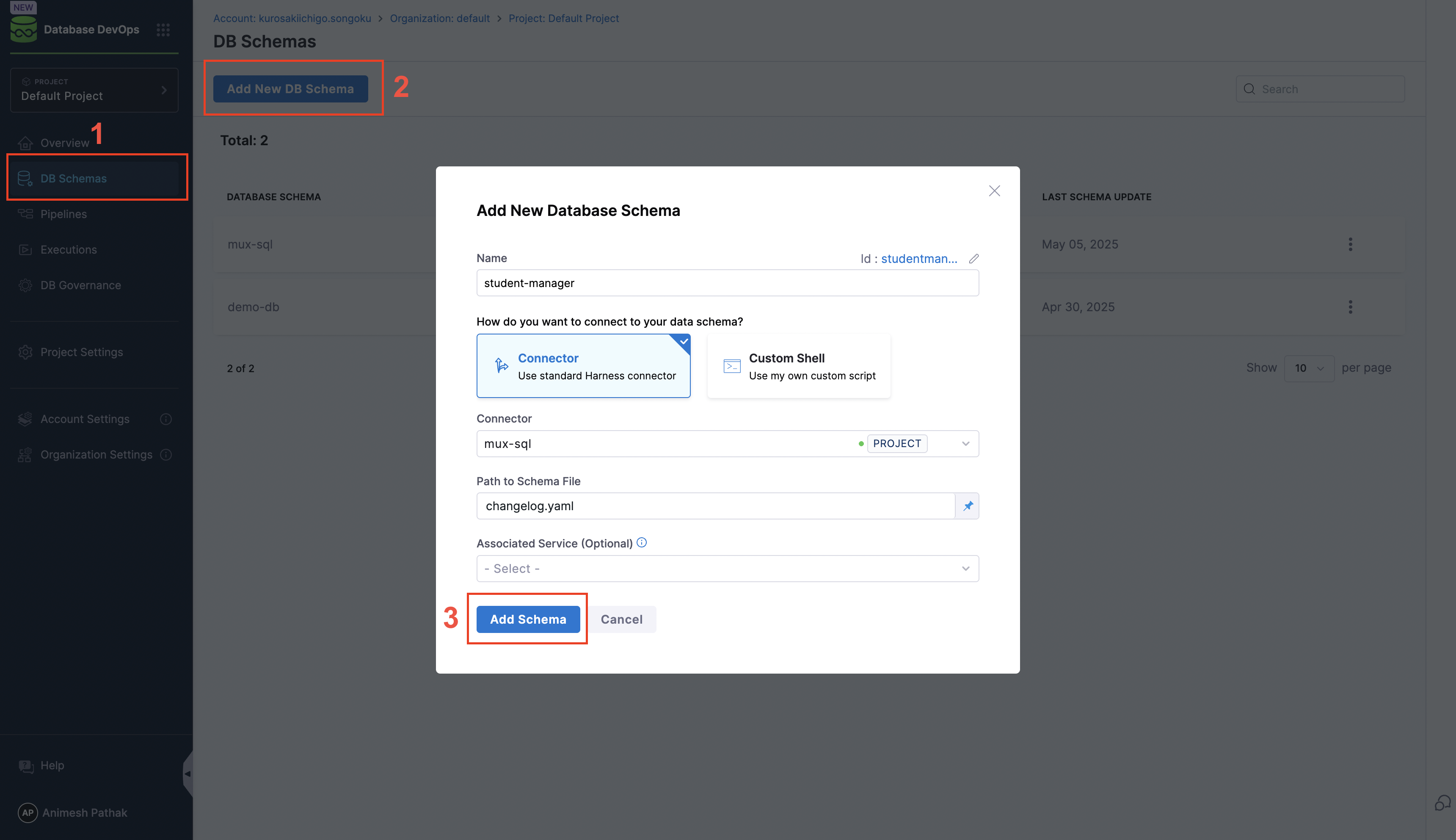 Create a New Schema